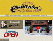 Tablet Screenshot of christophersbarberstudio.com